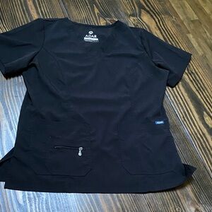 Adar Black Scrubs V-Neck Top NWOT